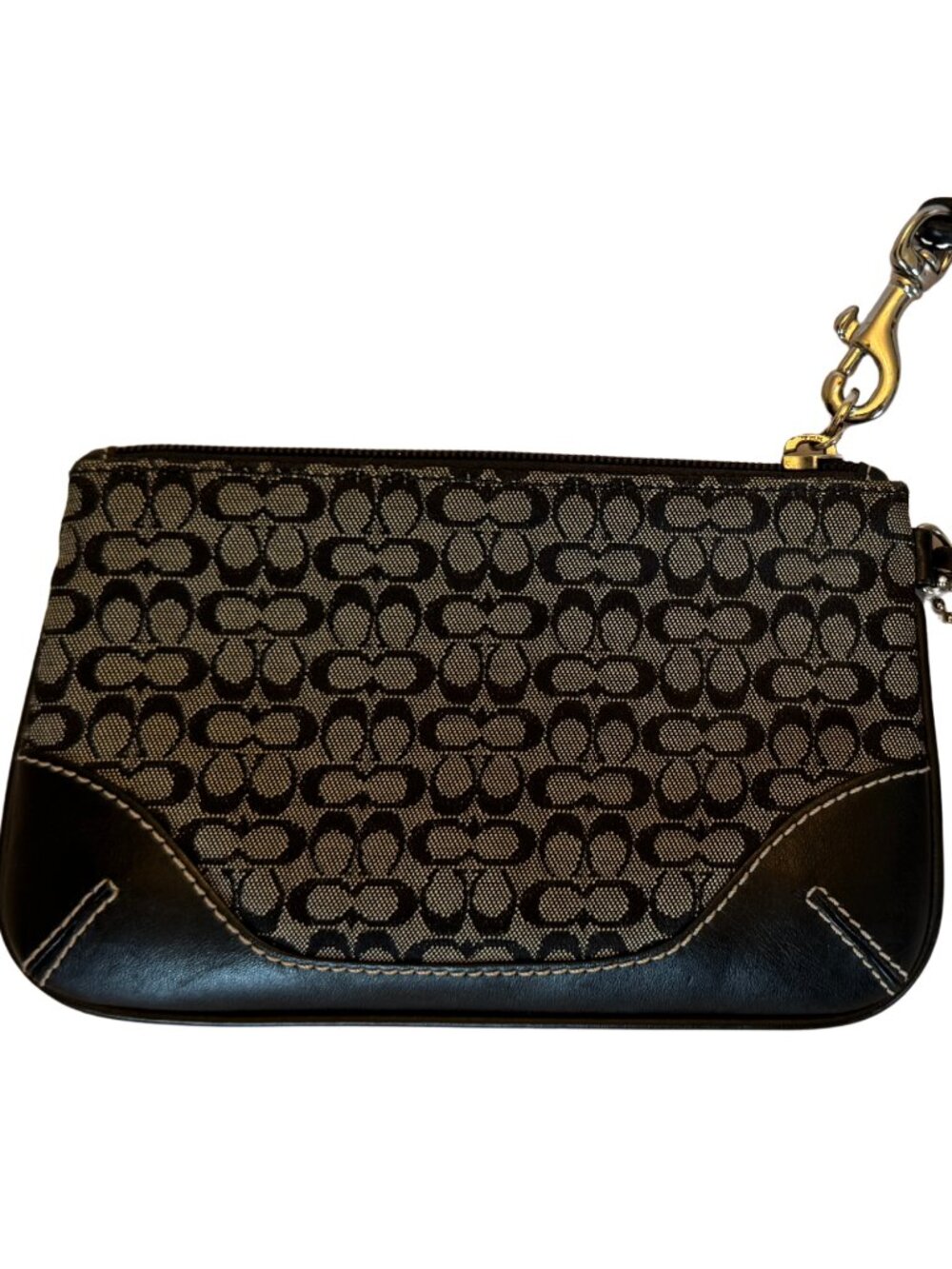 Like New Coach Signature Jacquard Wristlet Vintage